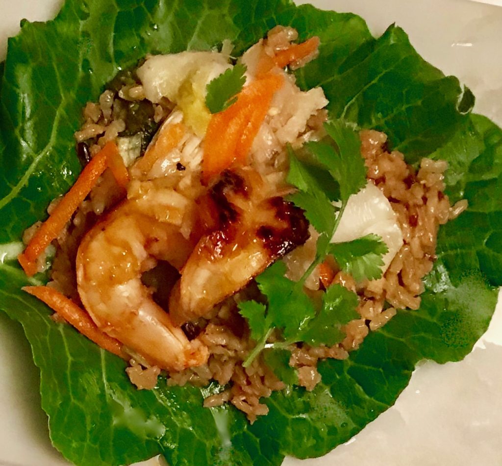 green glaze collard green wraps